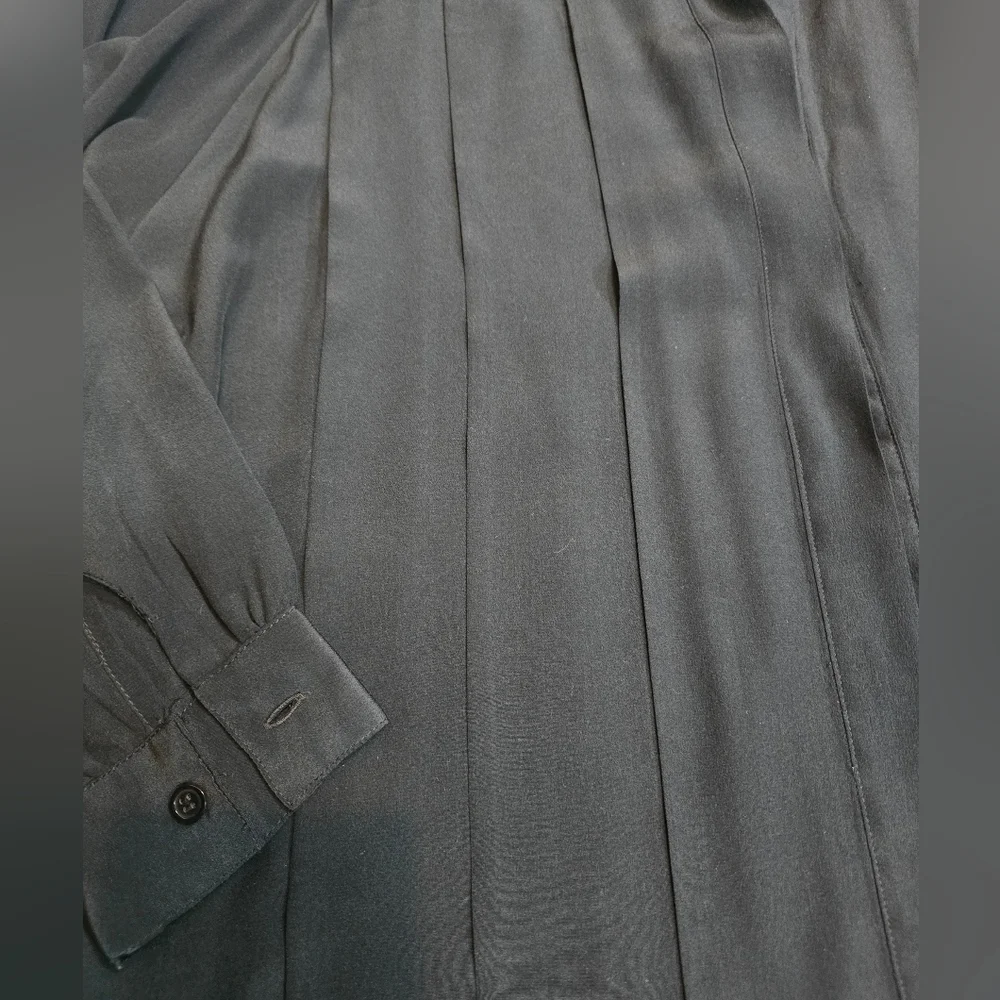 Vintage Western Cowgirl Silk Leather Snakeskin Button Up Blouse Size 8 Rodeo - Picture 8 of 10